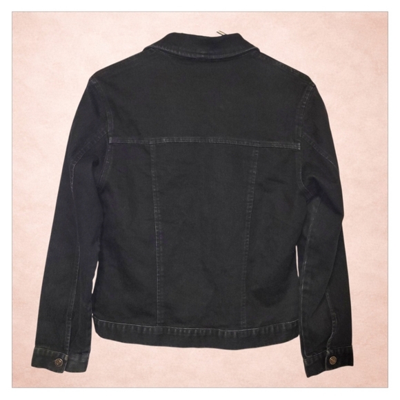 Y2K Butterfly Embroidered Denim Jacket | Dark Wash Studded | Women’s Small - Picture 4 of 8